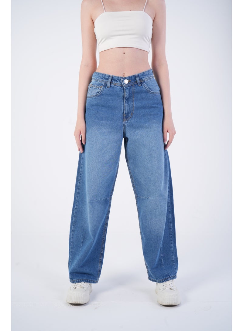 AMICI Mid-waist Blue baggy jeans - Image 2